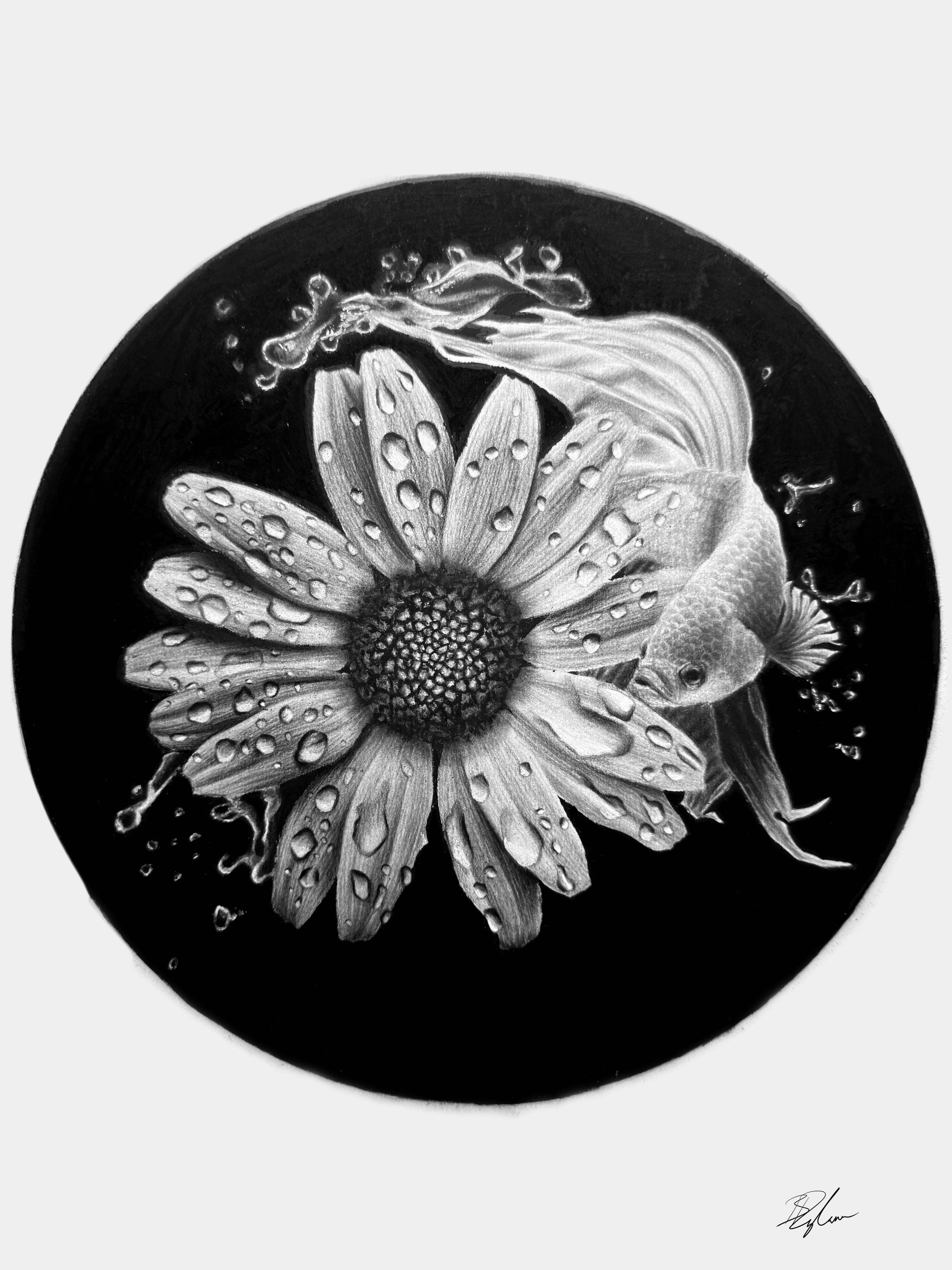 SERENITY - Original Charcoal & Graphite Drawing